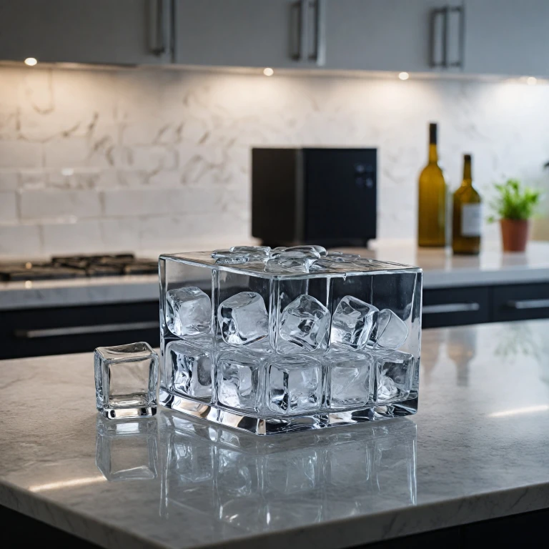 Experience the Convenience of a Countertop Ice Maker Producing 9 Pieces