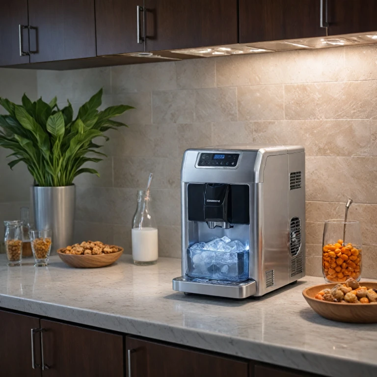 Experience the Antarctic Star Nugget Countertop Ice Maker with Soft Chewable Pellet Ice