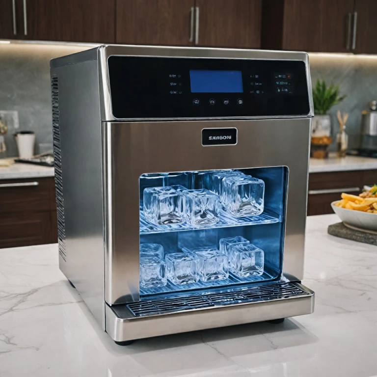 Experience the 80 lbs Ice Maker with 27.5 lbs Storage Capacity