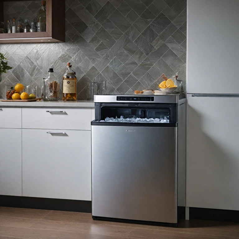 Experience the Efficiency of an Ice Maker with a Spacious Bin